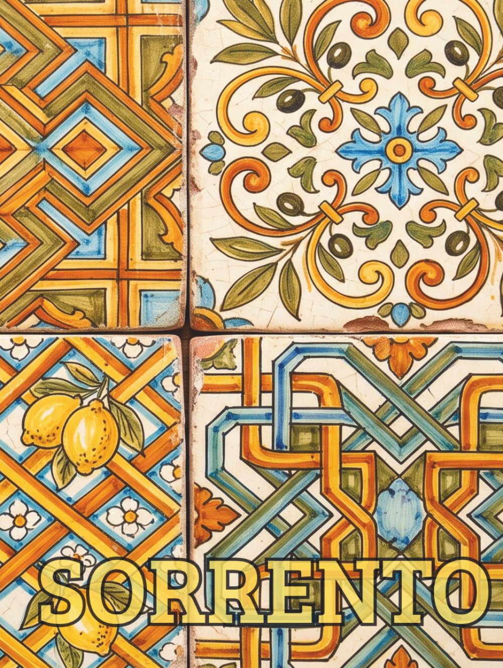 ler totalmente Sorrento: Oversized Decorative Book for Coffee Tables, Kitchen Shelves and Home Staging | Italian Citrus Garden Tile Art Cover | Stack Deco Books to Create a Warm Mediterranean Look