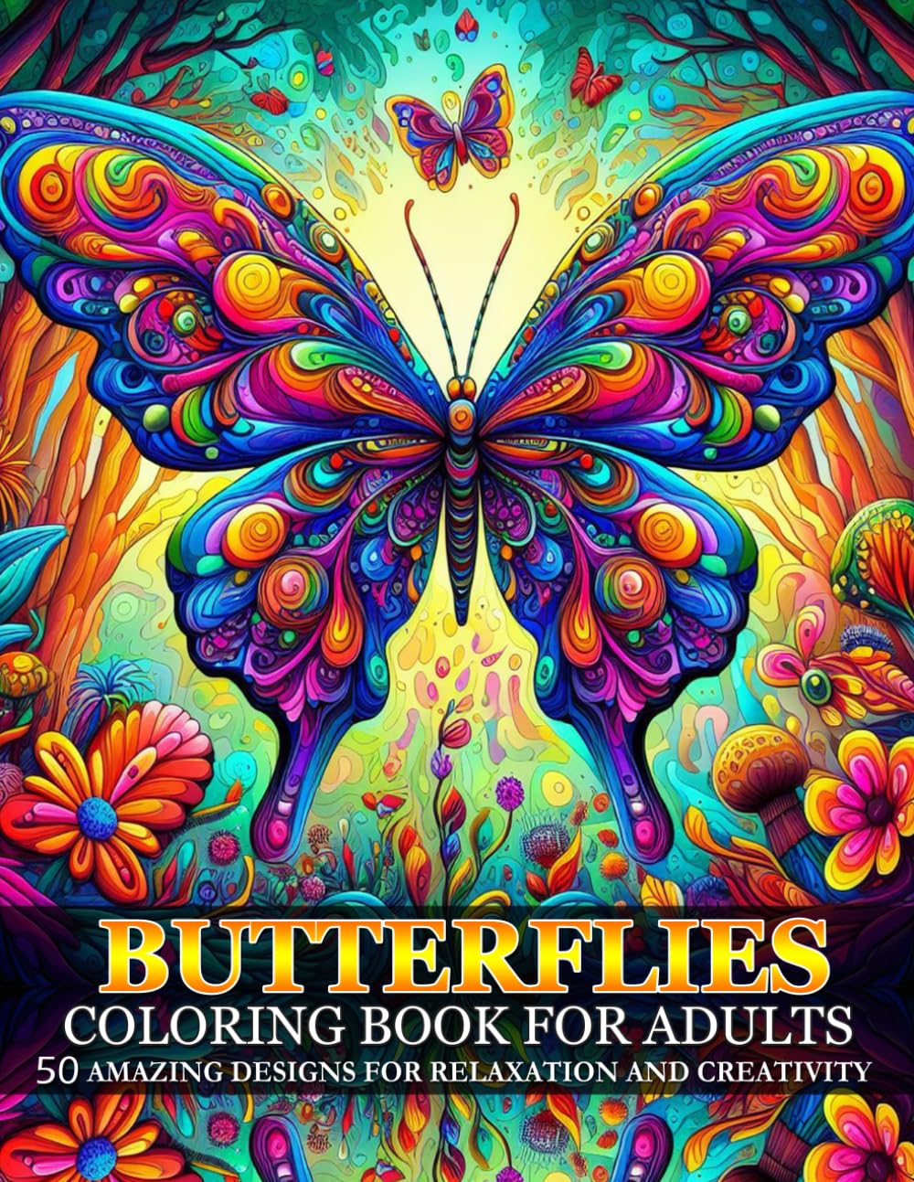 Butterflies: An Coloring Book for Adults and Teens Featuring Beautiful Butterflies and Relaxing Nature Scenes Designs for Relaxation, Stress Relief, Anxiety and Mindfulness baixar livro de graça