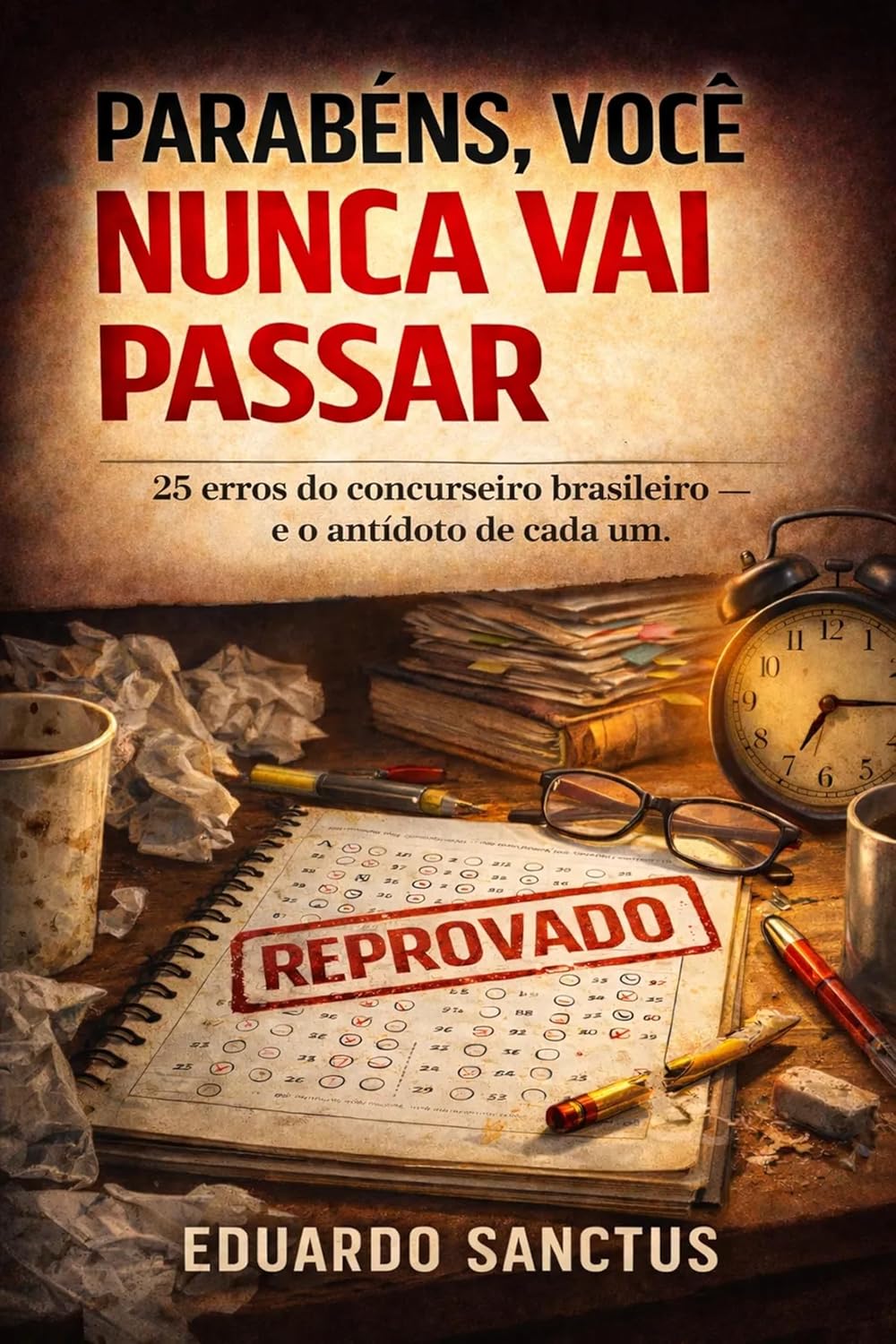 ler totalmente Parabéns, Você Nunca Vai Passar: 25 erros do concurseiro brasileiro — e o antídoto de cada um.