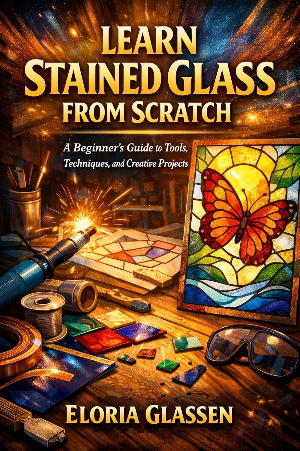 ler totalmente LEARN STAINED GLASS FROM SCRATCH: A Step-by-Step Beginner’s Guide to Tools, Safety, Cutting, Soldering, and Creating Beautiful Stained Glass Projects. (English Edition)