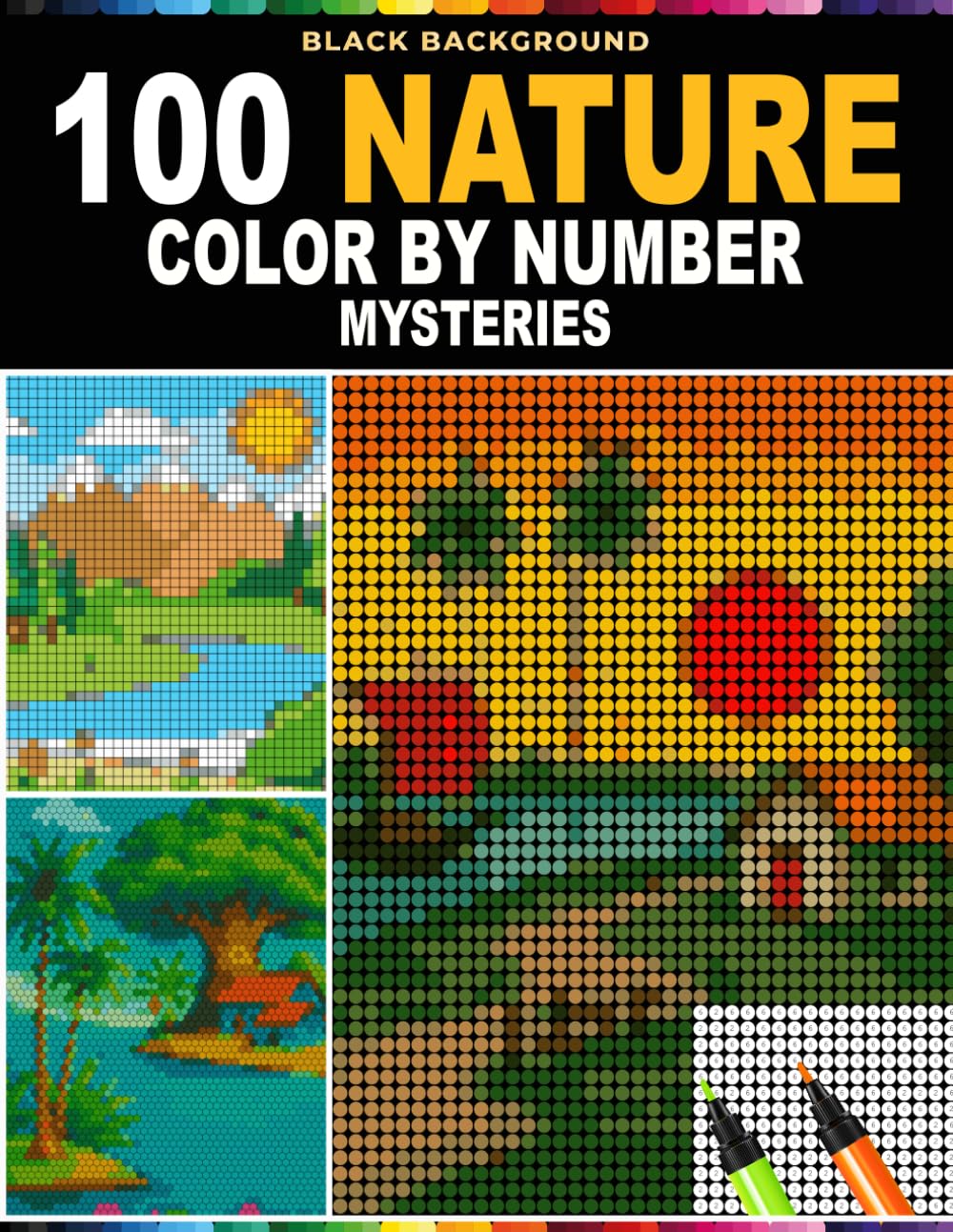 ler totalmente 100 Nature Color by Number Mysteries: Rectangles, Hexagons and Dots Grids a Master 20 Color Palette Included for Adults and Teens