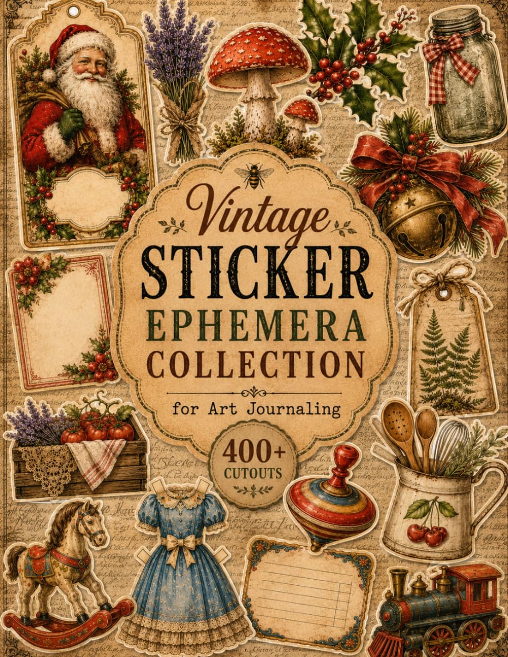 Vintage Sticker Ephemera Collection for Art Journaling: 400+ Vintage Stickers for Junk Journals, Scrapbooking, Collage Art, Mixed Media Crafts and Paper Projects baixar livro de graça