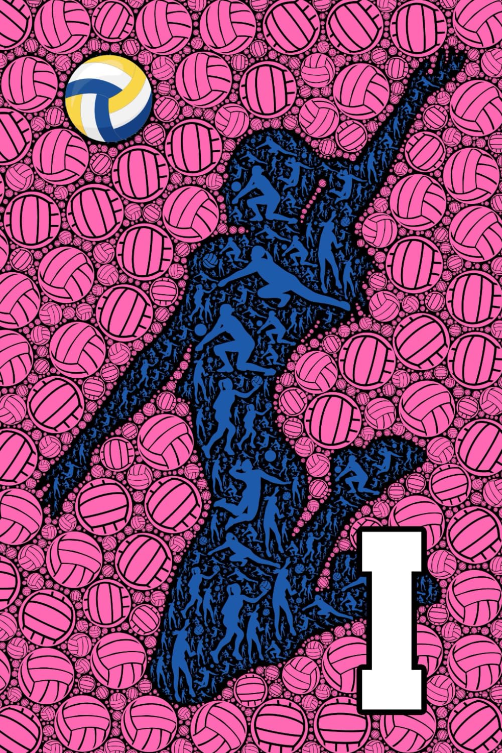 ler totalmente I: Letter "I" Initial Women's Volleyball Player Personalized Name Monogram Notebook Gift - Girls Pink Ball College-Ruled Personal Journal, Writing Pad, or Diary for Sports Fans - 110 Pages, 6x9