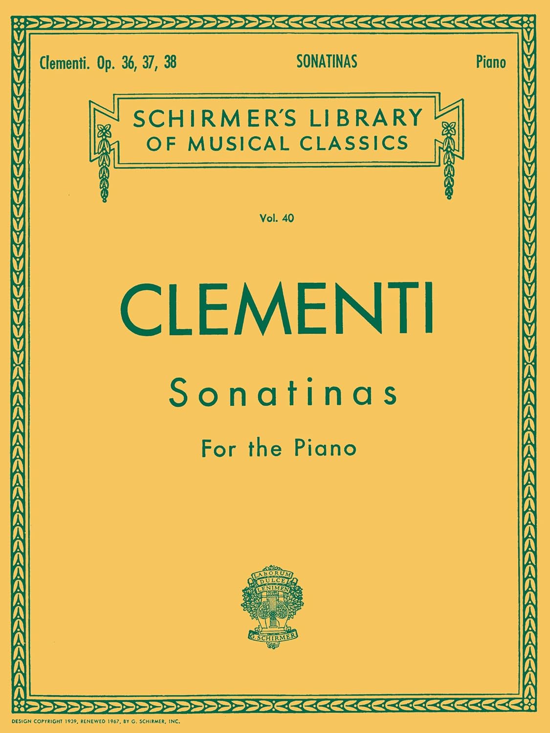 ler totalmente 12 Sonatinas, Op. 36, 37, 38: Schirmer Library of Classics Volume 40 Piano Solo