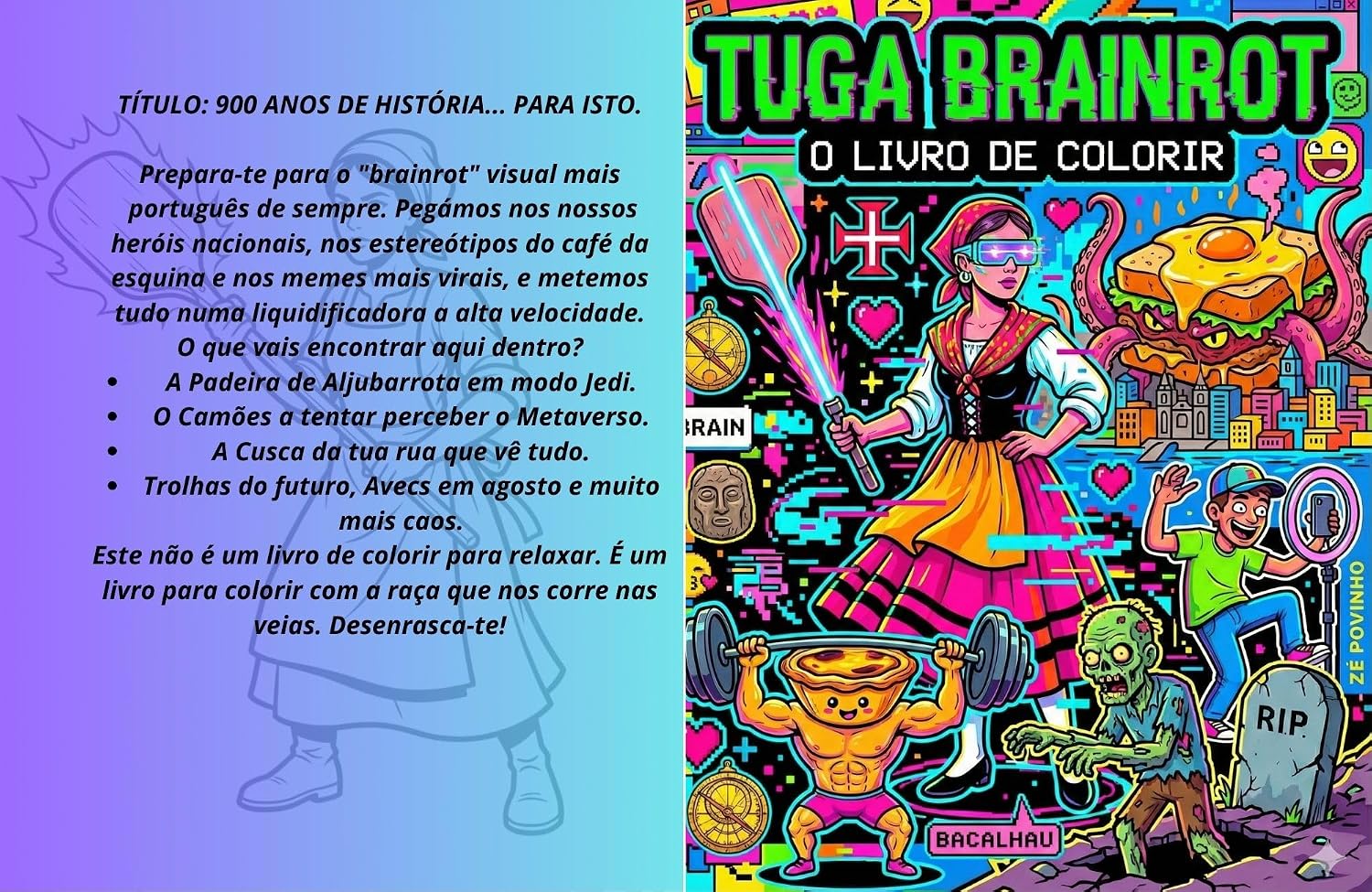 ler totalmente TUGA BRAINROT: O Livro de Colorir de Memes Portugueses