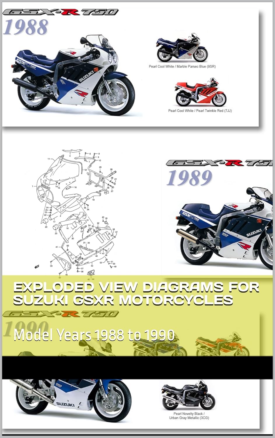 Exploded View Diagrams for Suzuki GSXR Motorcycles: Model Years 1988 to 1990 (English Edition) baixar o livro de graça