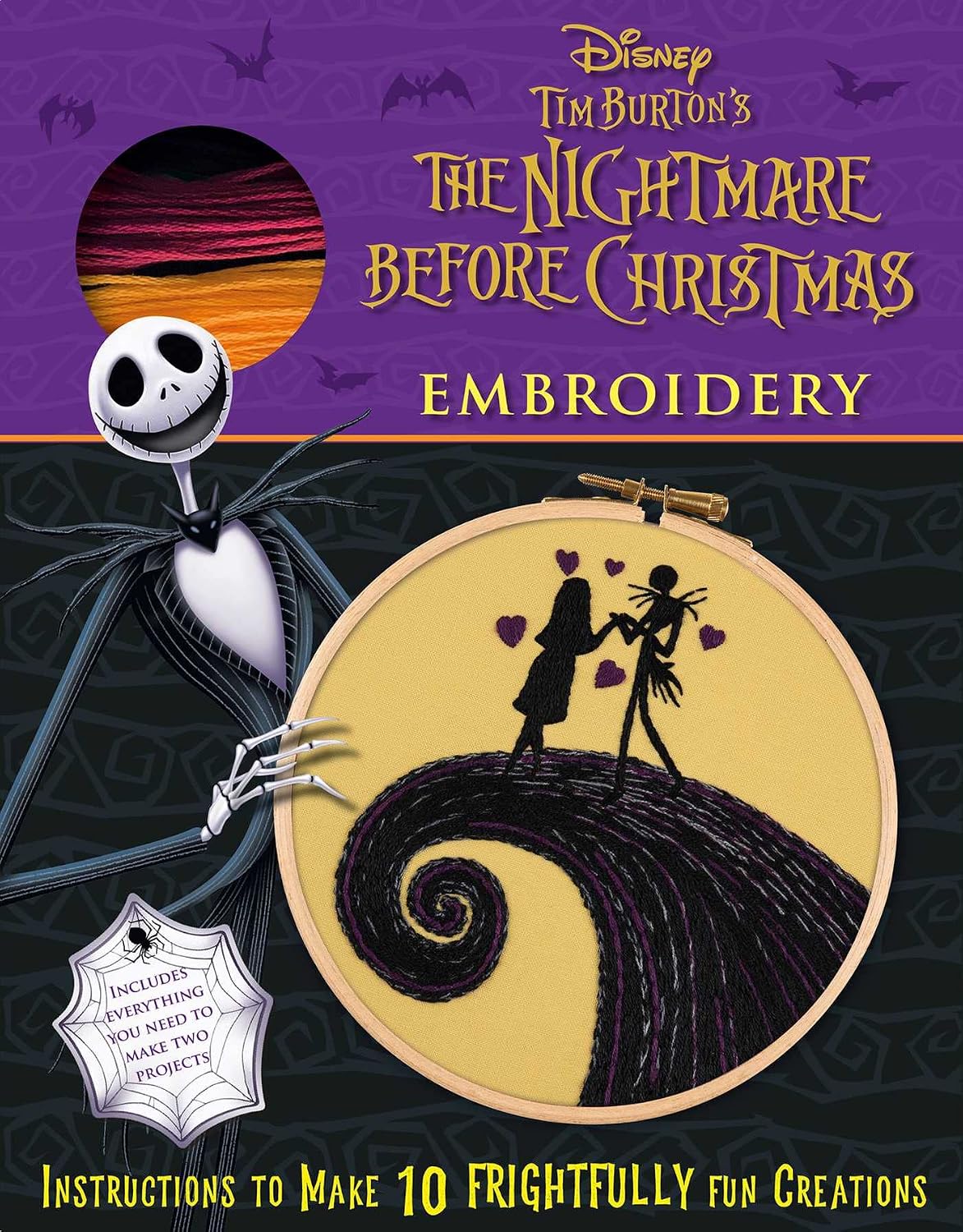 Disney Tim Burton's the Nightmare Before Christmas Embroidery - Craft Kit - Craft Gift for Disney Fans - Officially Licensed