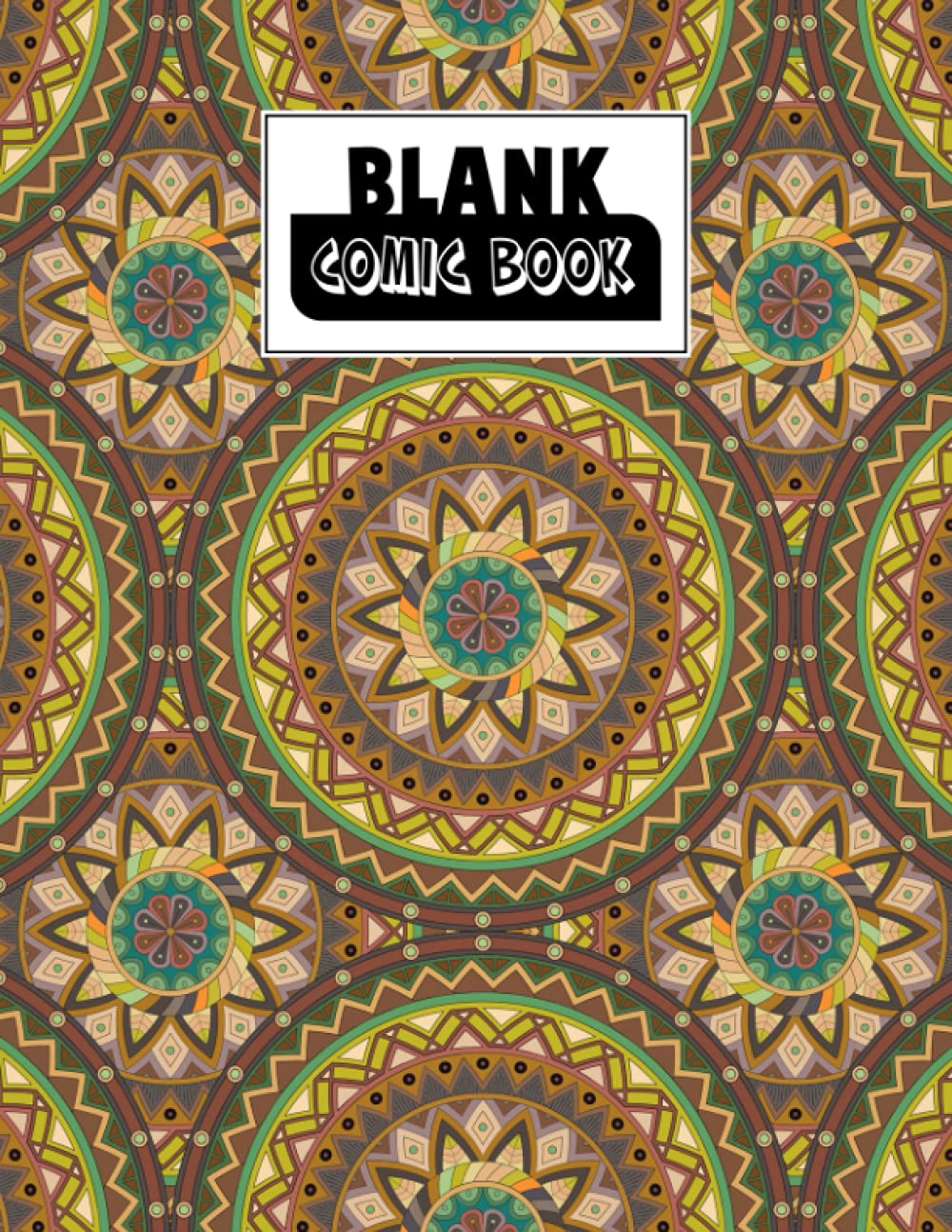 Blank Comic Book: Mandalas Cover, Draw Your Own Comics - 120 Pages of Fun and Unique Templates - A Large 8.5" x 11" Notebook by Emanuel Wilke baixar livro de graça
