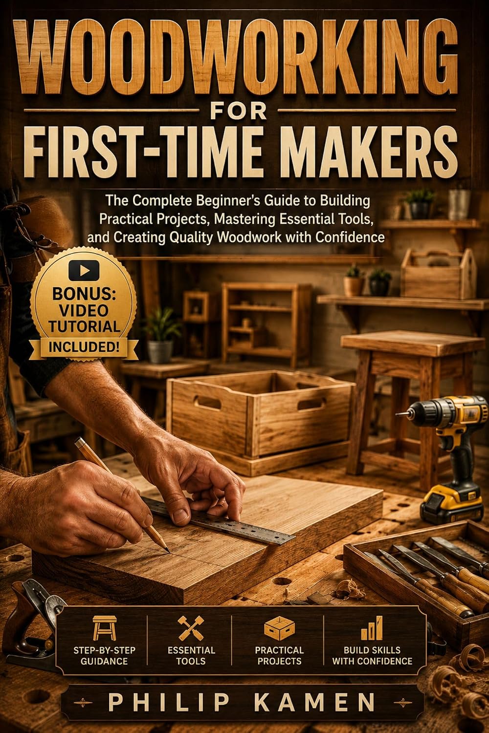 capítulo por capítulo baixar WOODWORKING FOR FIRST-TIME MAKERS: The Complete Beginner’s Guide to Building Practical Projects, Mastering Essential Tools, and Creating Quality Woodwork with Confidence (English Edition)