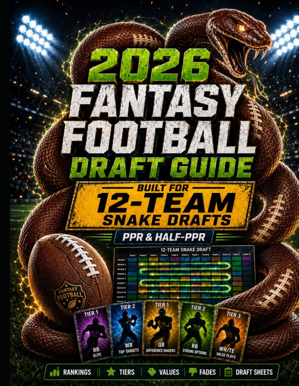 2026 Fantasy Football Draft Guide: Targeted at 12 Team Snake Drafts baixar livro de graça