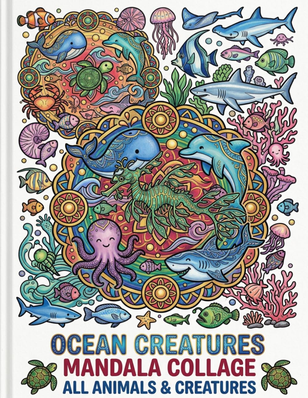 Ocean Wonders: 100 Sea Animal Mandala Coloring Pages, A Fun Printable Coloring Book for Kids Ages 4 to 10 baixar livro de graça