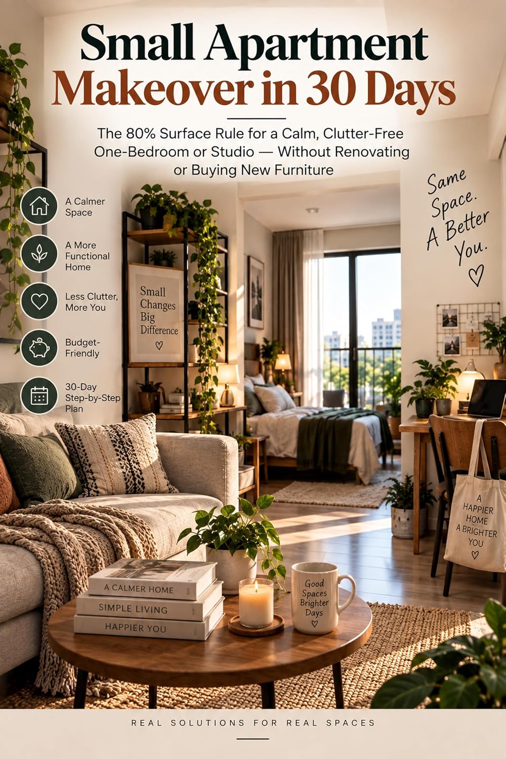 Small Apartment Makeover in 30 Days: The 80% Surface Rule for a Calm, Clutter-Free One-Bedroom or Studio — Without Renovating or Buying New Furniture (30... Home, Transform Your Mind) (English Edition) baixar livro de graça