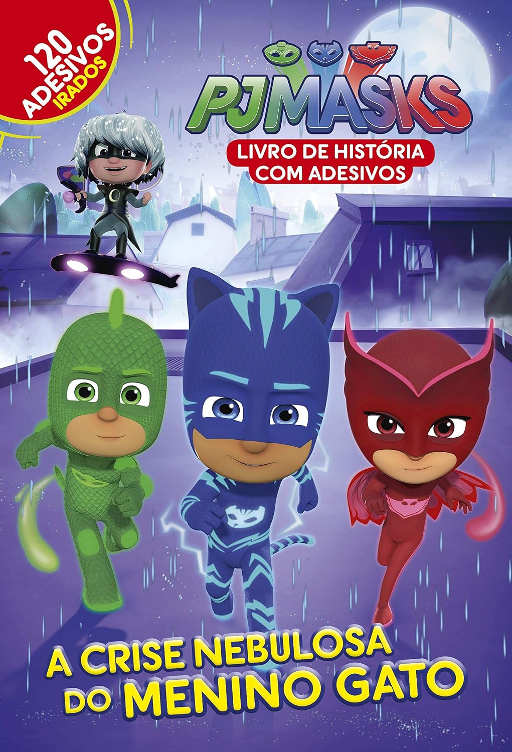PJ Mask - Livro de história com adesivos: A crise nebulosa do menino gato
