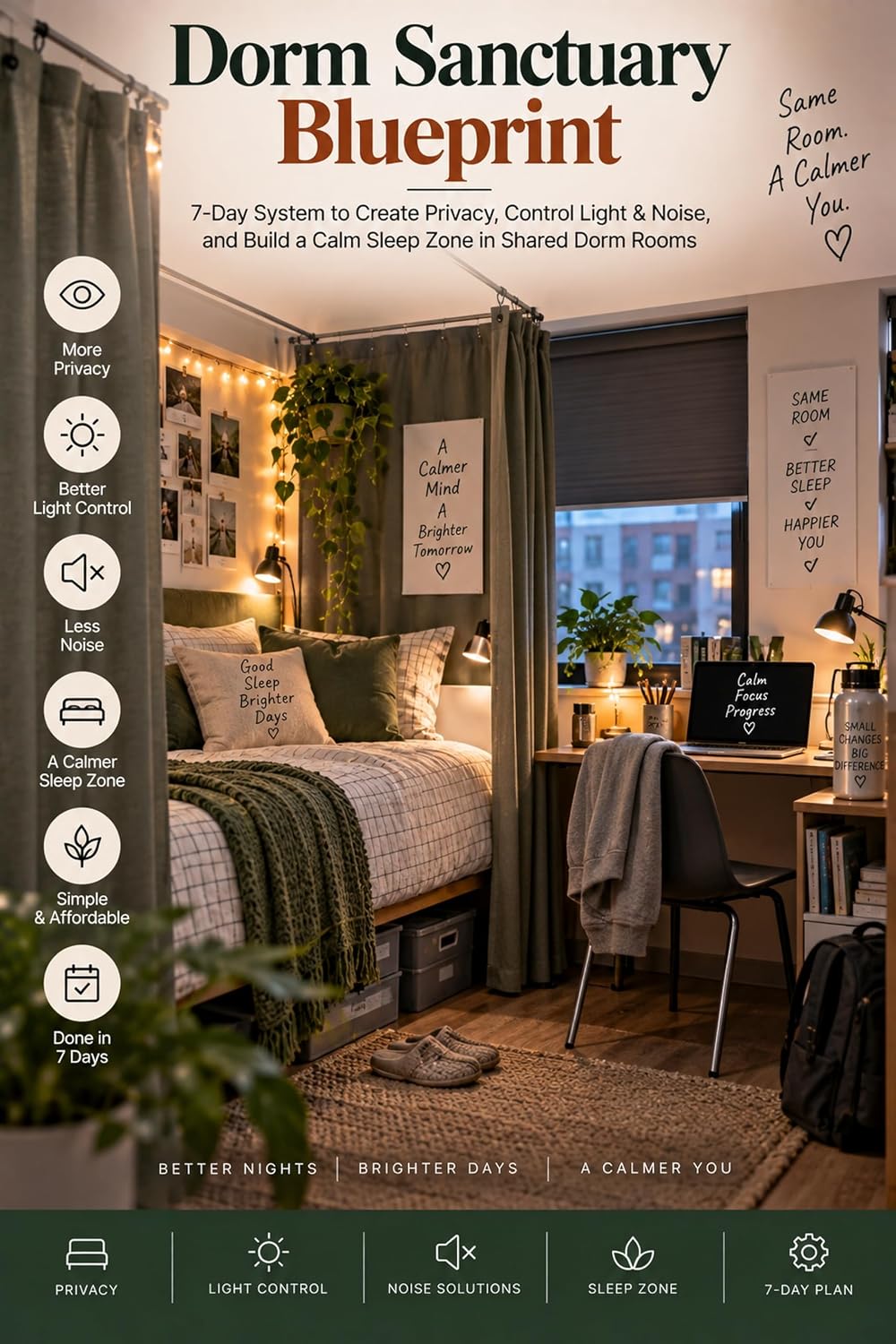 Dorm Sanctuary Blueprint: 7-Day System to Create Privacy, Control Light & Noise, and Build a Calm Sleep Zone in Shared Dorm Rooms (30 Day Spaces: Transform... Home, Transform Your Mind) (English Edition) baixar livro de graça