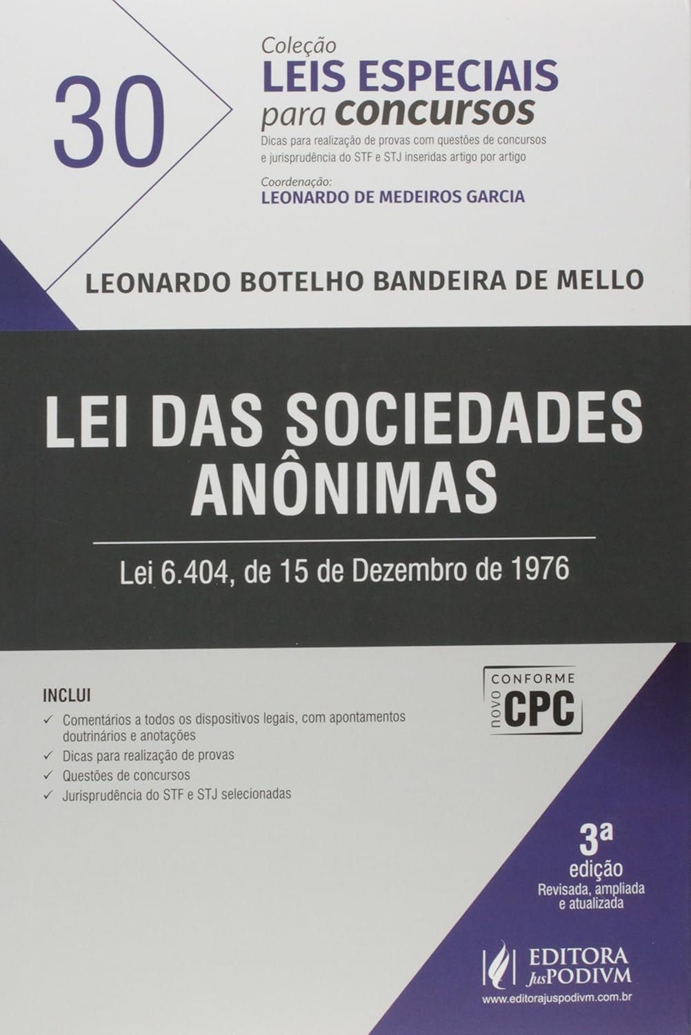 Lei das Sociedades Anônimas. Leis Especiais Para Concursos - Volume 30