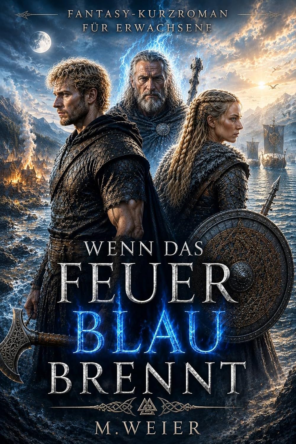 Wenn das Feuer blau brennt: Eine Wikinger-Saga über Schuld, verlorene Seelen und Walhalla (German Edition) baixar o livro de graça