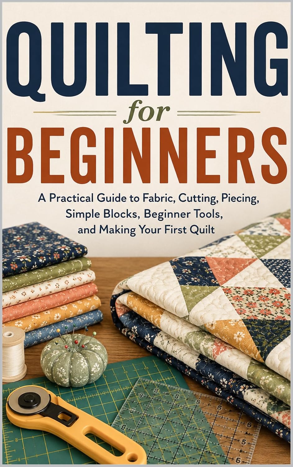 Quilting for Beginners: A Practical Guide to Fabric, Cutting, Piecing, Simple Blocks, Beginner Tools, and Making Your First Quilt (English Edition) baixar livro de graça
