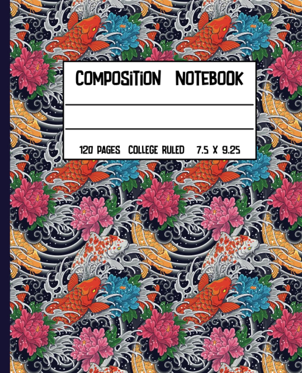 ler totalmente Composition Notebook College Ruled:: Koi Fish Illustration | Artistically Elegant Journal For School, College, Office, Work | Wide Lined