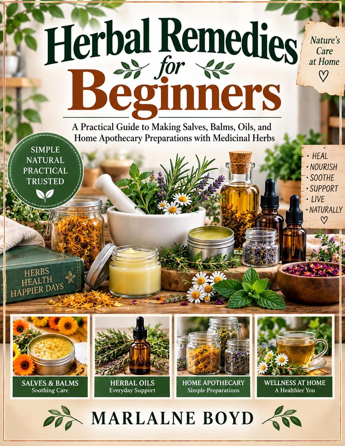 Herbal Remedies for Beginners: A Practical Guide to Making Salves, Balms, Oils, and Home Apothecary Preparations with Medicinal Herbs (English Edition) baixar livro de graça