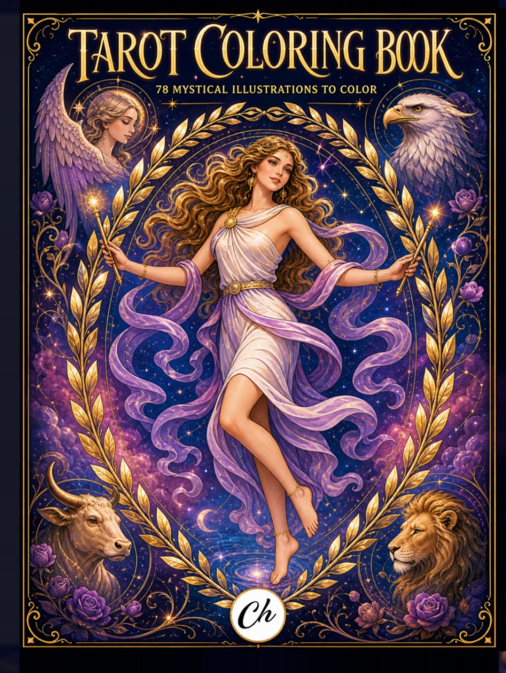 TAROT COLORING BOOK: A Complete 78-Card Art Nouveau Coloring Journey Through the Major & Minor Arcana baixar livro de graça
