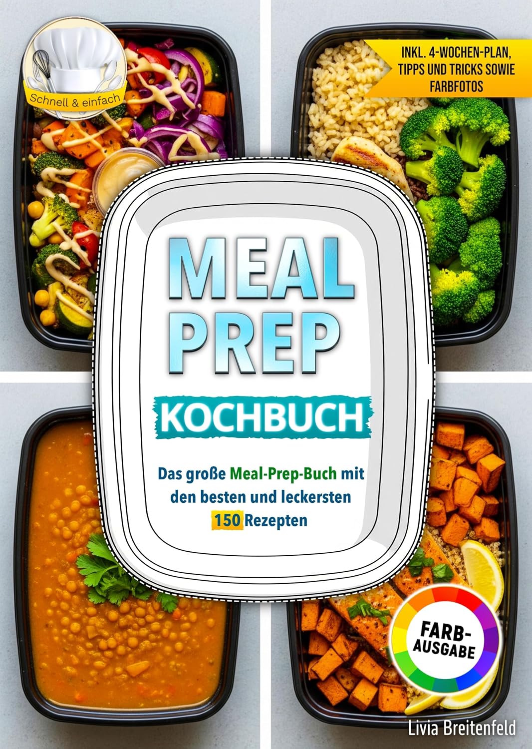 ler totalmente Meal Prep Kochbuch: Das große Meal-Prep-Buch mit den besten und leckersten 150 Rezepten | Inklusive 4-Wochen-Plan, Tipps und Tricks sowie Farbfotos (German Edition)