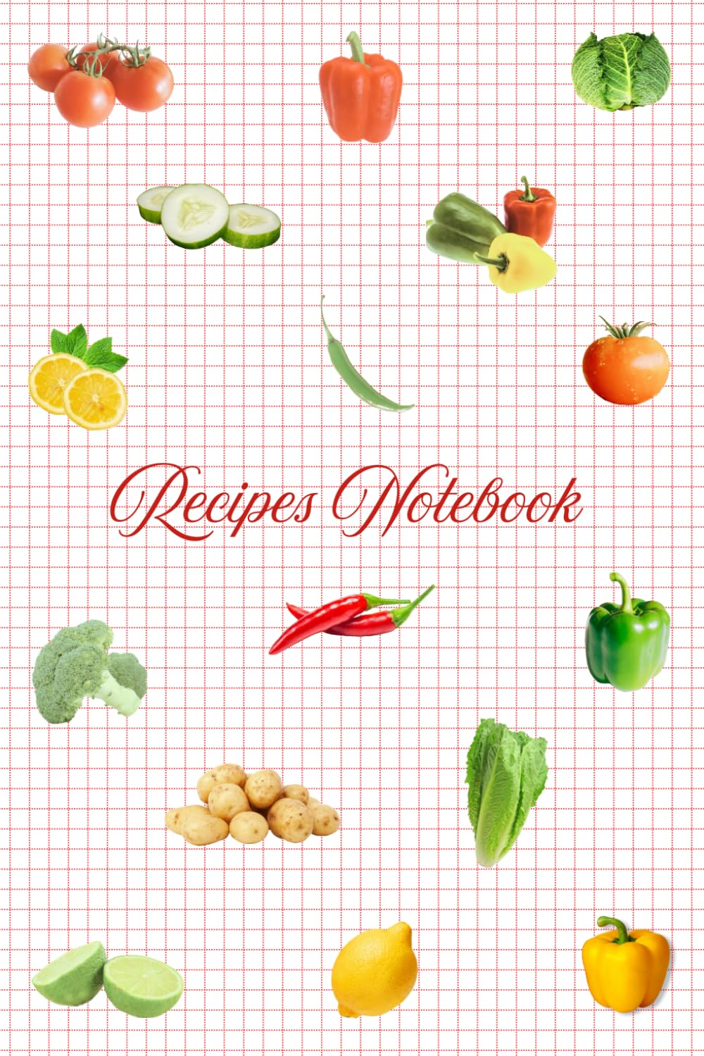 Red Simple Recipes Notebook: Fully-colored 6 x 9 inches with 120 lines grid pages baixar livro de graça