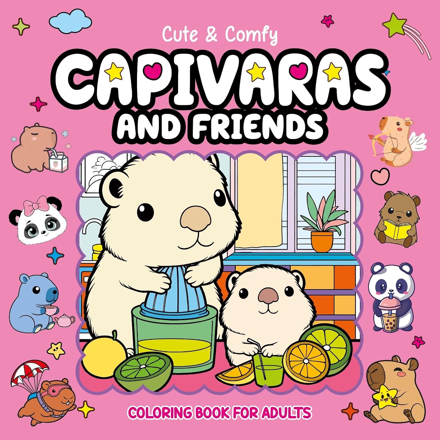 Cute & Comfy Coloring Book for Adults - Capivaras and Friends - Livro de Colorir Adulto baixar livro de graça