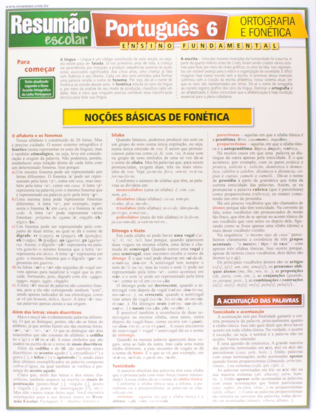 ler totalmente Português 6 - Ortografia e fonética