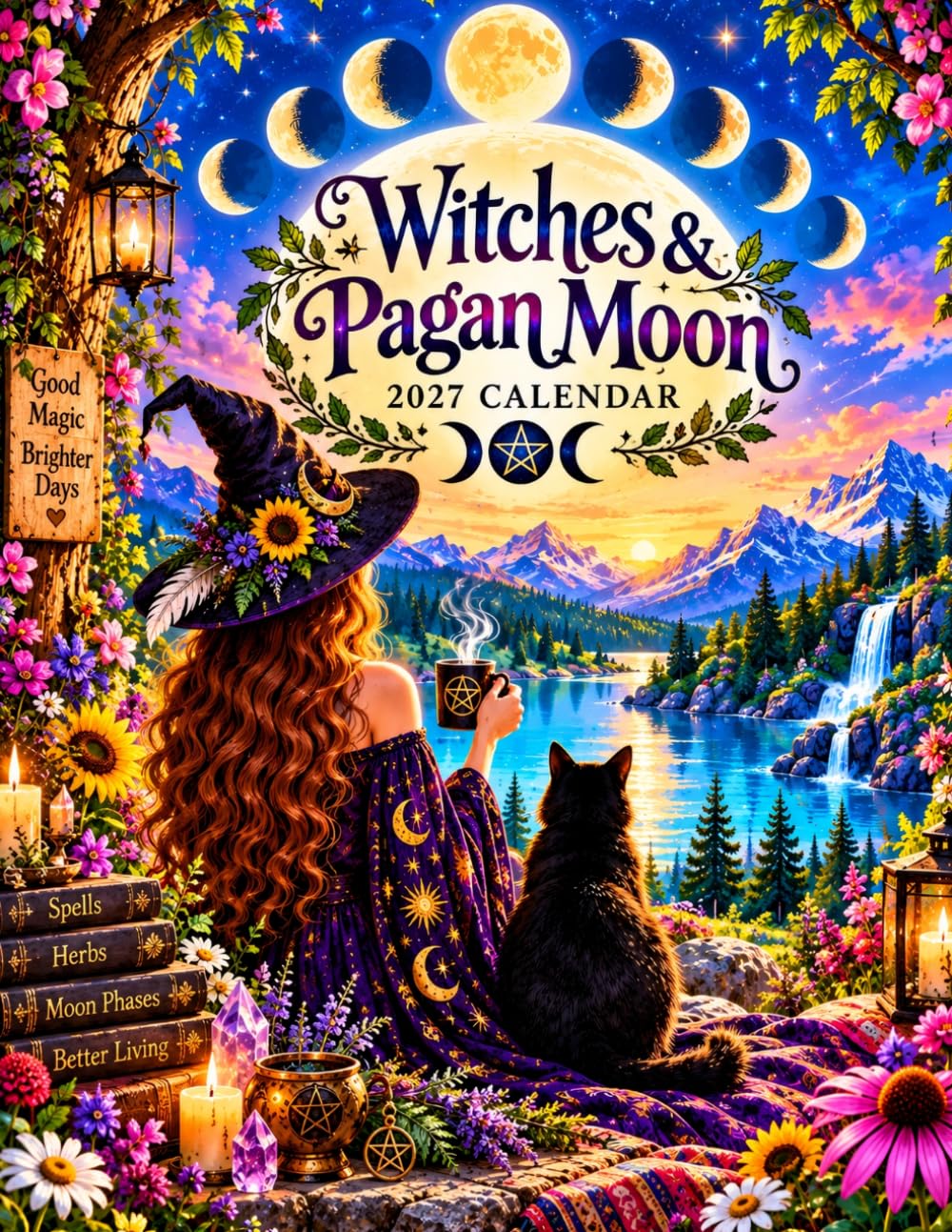 ler totalmente Witches & Pagan Moon 2027 Calendar: 12 Months of Magical Moonlit Art and Pagan-Inspired Nature