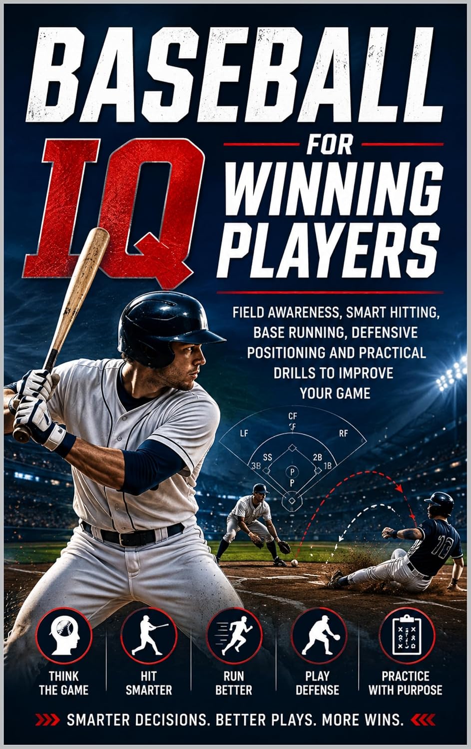 ler totalmente BASEBALL IQ FOR WINNING PLAYERS: FIELD AWARENESS, SMART HITTING, BASE RUNNING, DEFENSIVE POSITIONING AND PRACTICAL DRILLS TO IMPROVE YOUR GAME (English Edition)