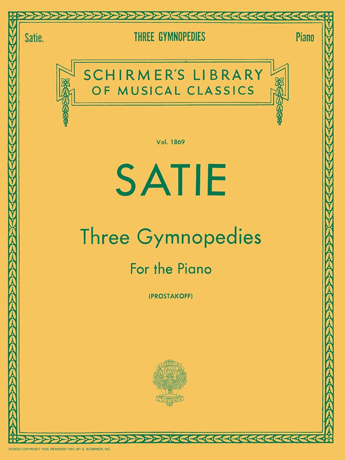 3 Gymnopedies: Piano Solo: Schirmer Library of Classics Volume 1869 Piano Solo baixar o livro de graça