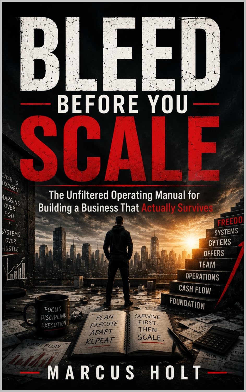 ler totalmente Bleed Before You Scale: The Unfiltered Operating Manual for Building a Business That Actually Survives (English Edition)