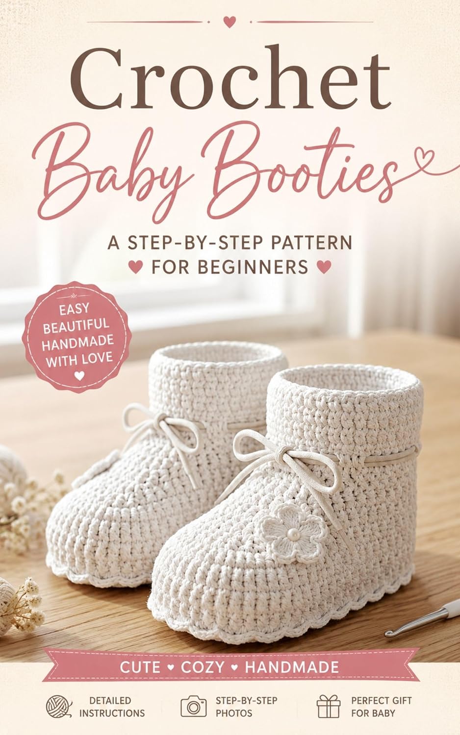 Crochet Textured Baby Booties Pattern: A Step-by-Step Crochet Pattern with Textured Stitching, Ankle Elastic, Ribbon Tie, and Optional Appliqué (English Edition) baixar livro de graça