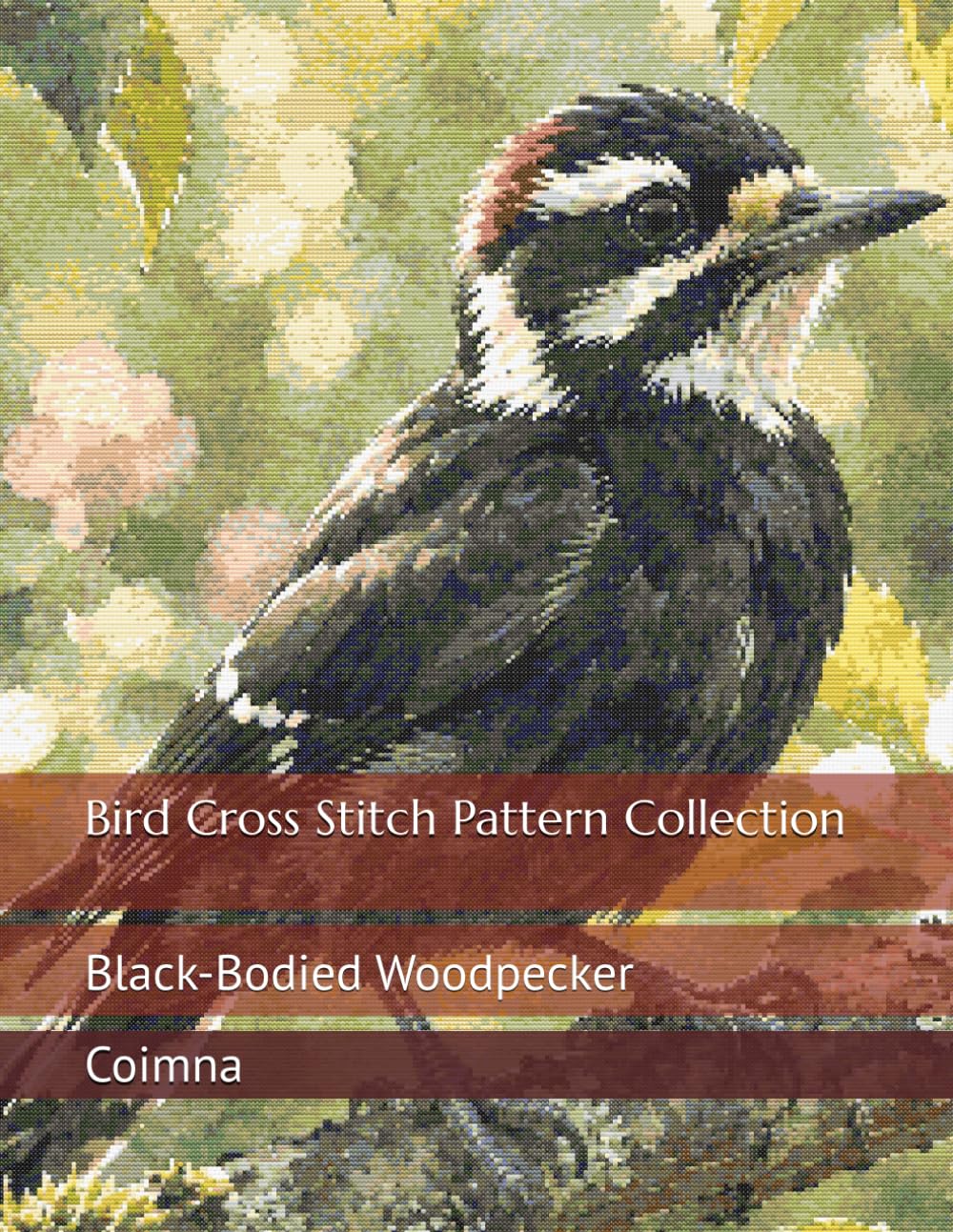 Bird Cross Stitch Pattern Collection: Black-Bodied Woodpecker