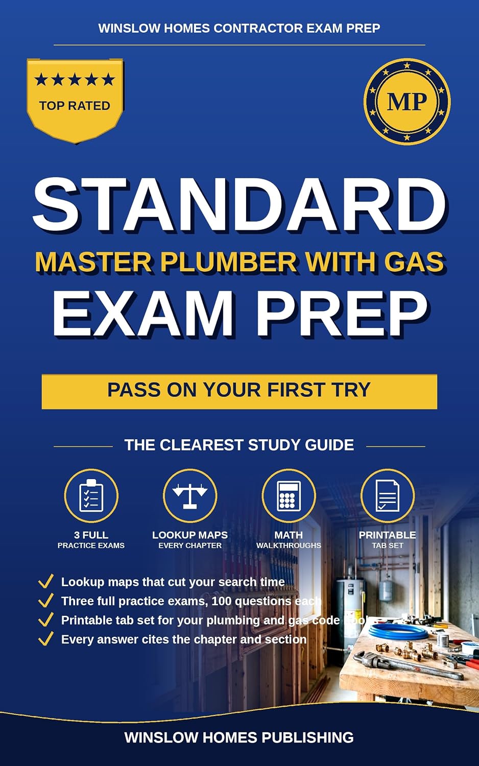 ler totalmente Standard Master Plumber with Gas Exam Prep: Open Book Study System for the International Code Council National Standard Exam, With Lookup Maps, 3 Practice... Contractor Exam Prep) (English Edition)