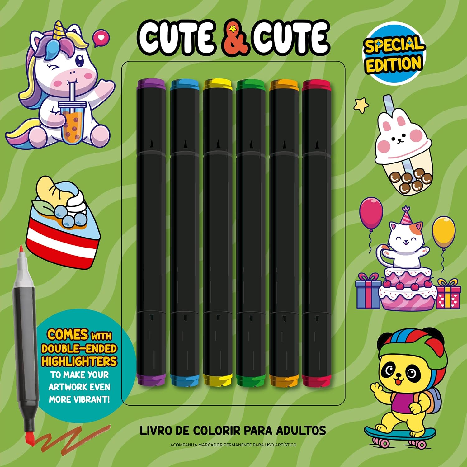 Cute & Cute - Special Edition - Livro de Colorir Adulto