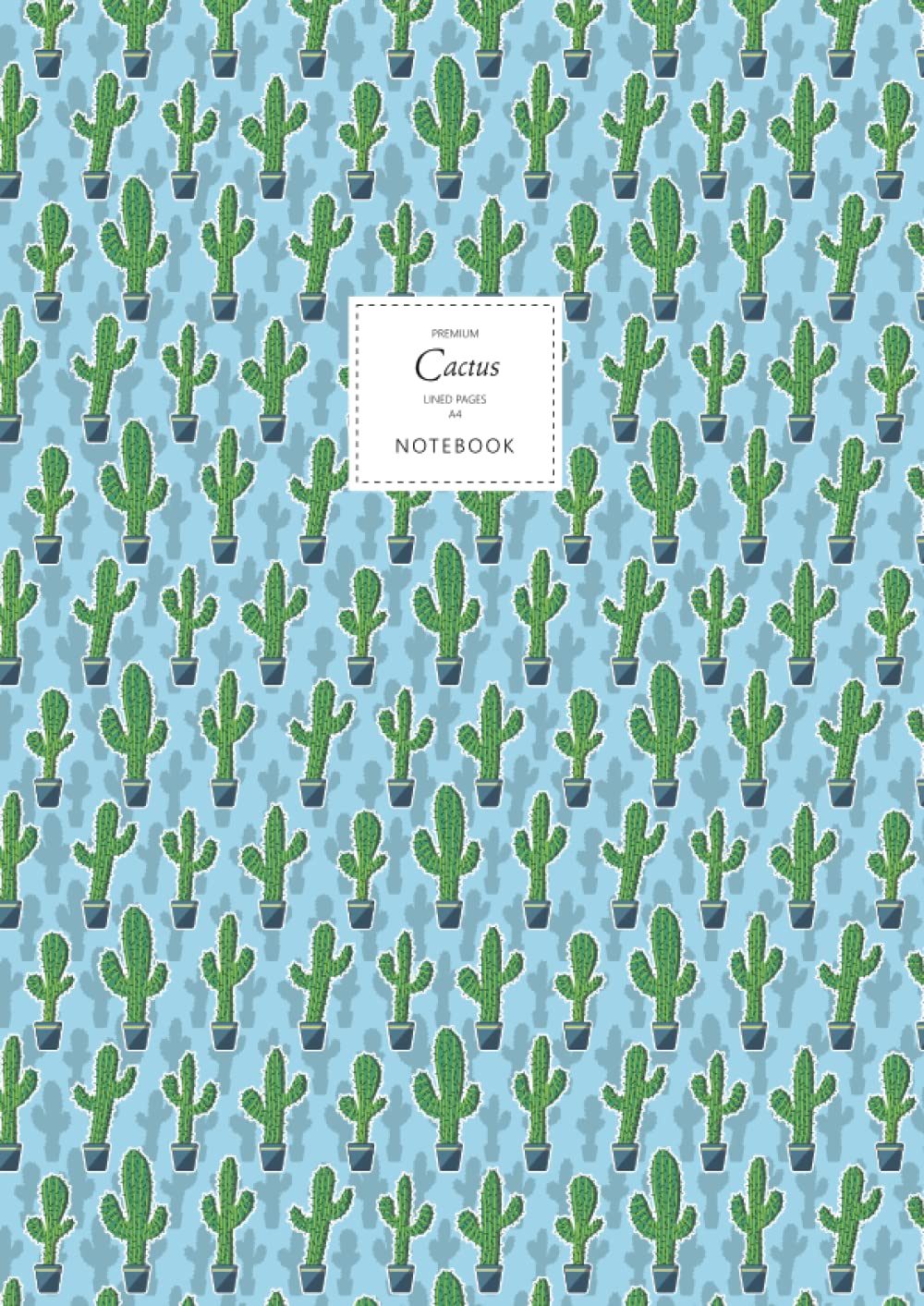 ler totalmente Cactus Notebook - Lined Pages - A4 - Premium: (Saguaro Sky Blue Edition) Fun notebook 192 lined pages (A4 / 8.27x11.69 inches / 21x29.7cm)