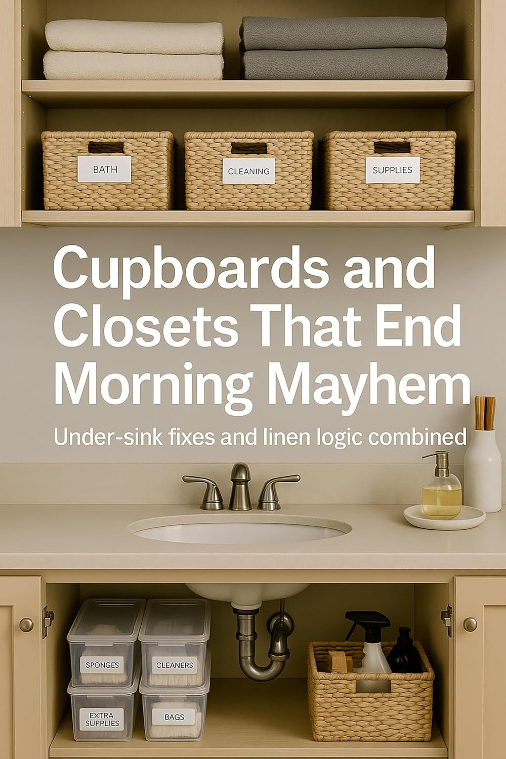 capítulo por capítulo baixar Cupboards and Closets That End Morning Mayhem: Under-sink fixes and linen logic combined (English Edition)