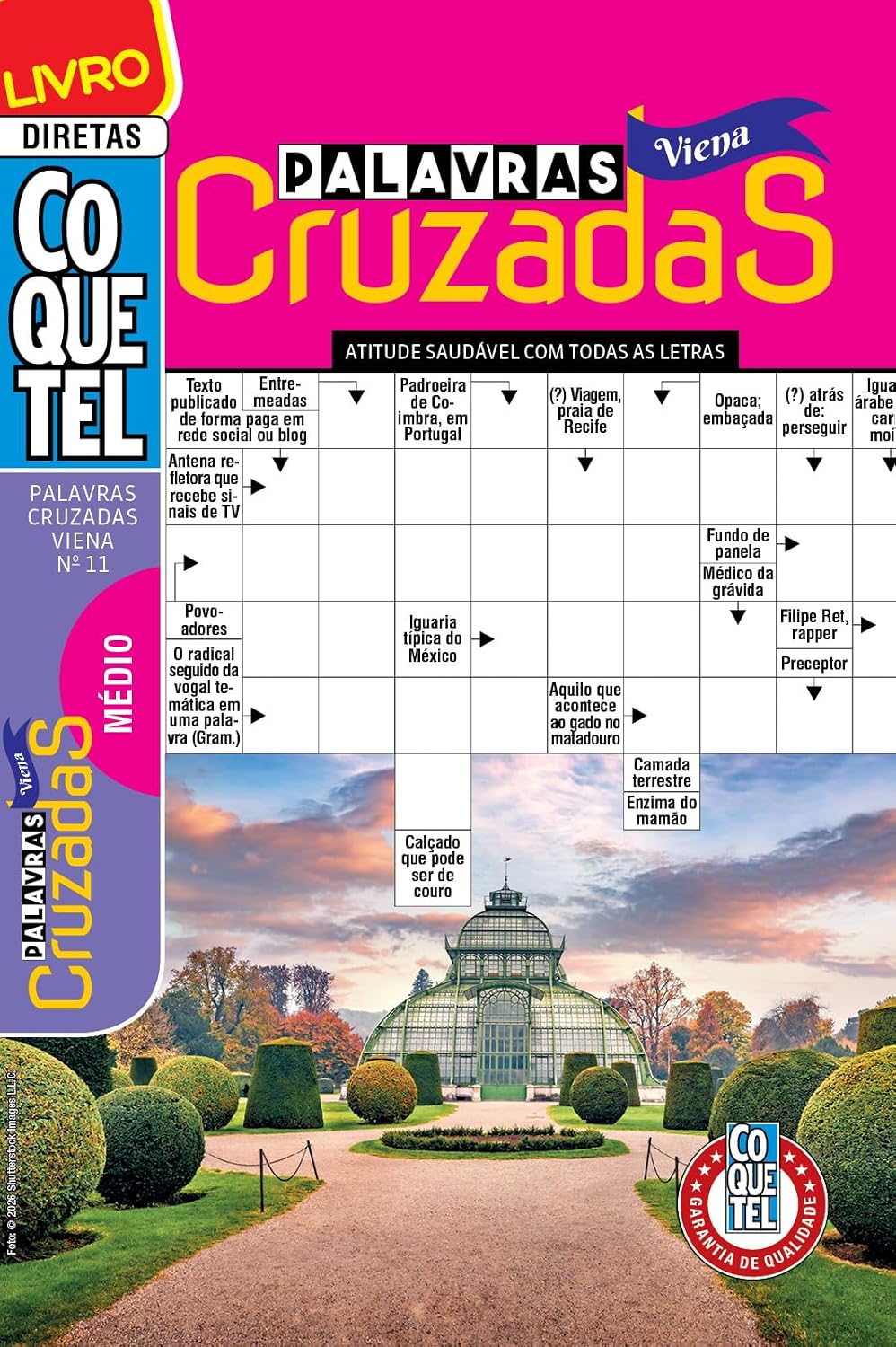 Livro Coquetel Palavras Cruzadas Viena 11: Nível Médio