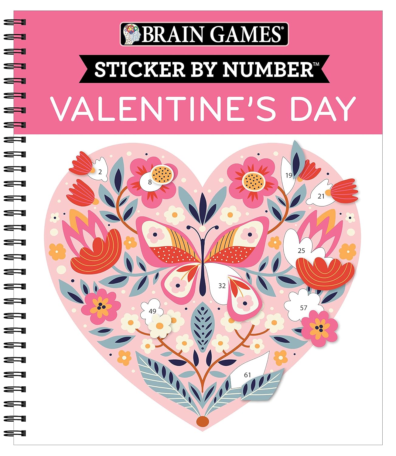 ler totalmente Brain Games - Sticker by Number: Valentine's Day