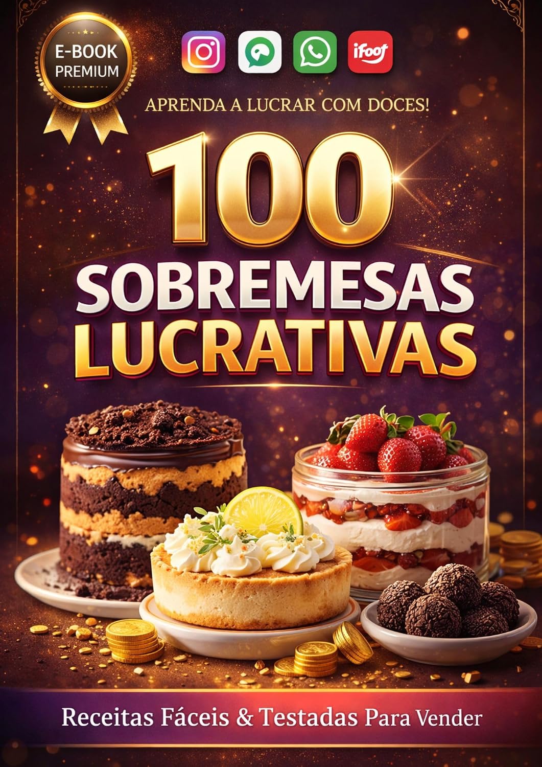 E-book - 100 Sobremesas Lucrativas baixar o livro de graça