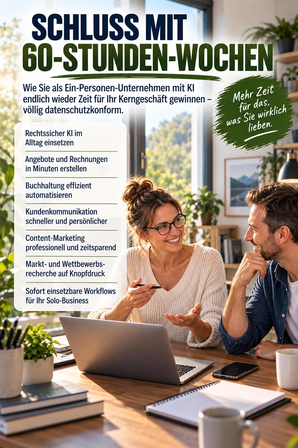 ler totalmente KI für Solo-Selbstständige: Angebote, Rechnungen, Kundenmails, Content und Recherche datenschutzkonform automatisieren – der praxisnahe Workflow-Leitfaden für Ein-Personen-Unternehmen (German Edition)