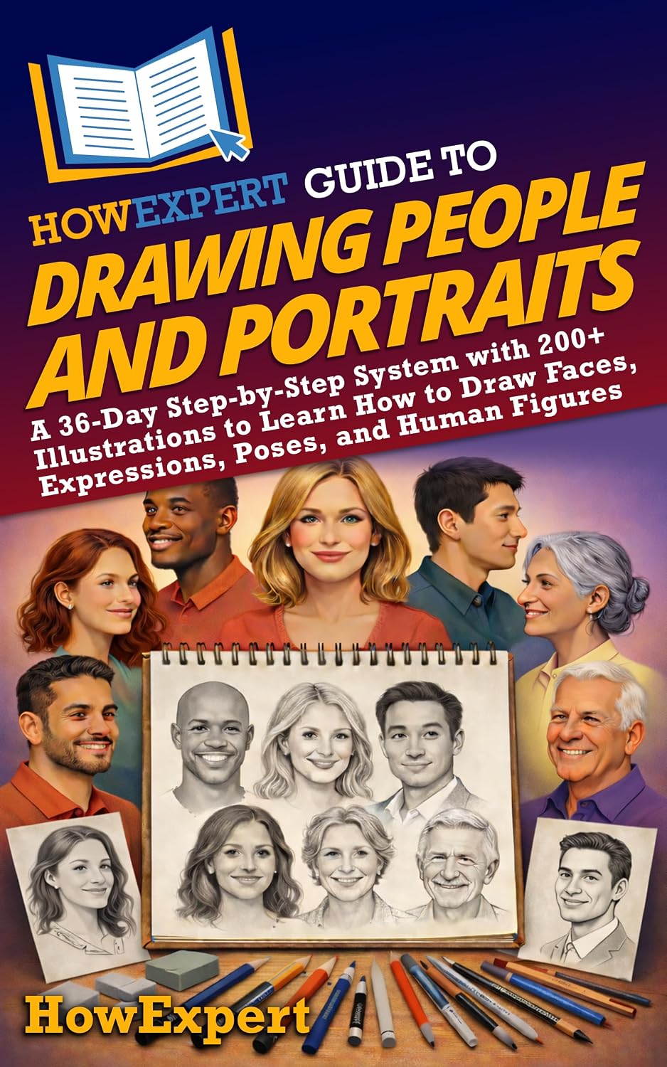 HowExpert Guide to Drawing People and Portraits: A 36-Day Step-by-Step System with 200+ Illustrations to Learn How to Draw Faces, Expressions, Poses, and Human Figures (English Edition) baixar o livro de graça
