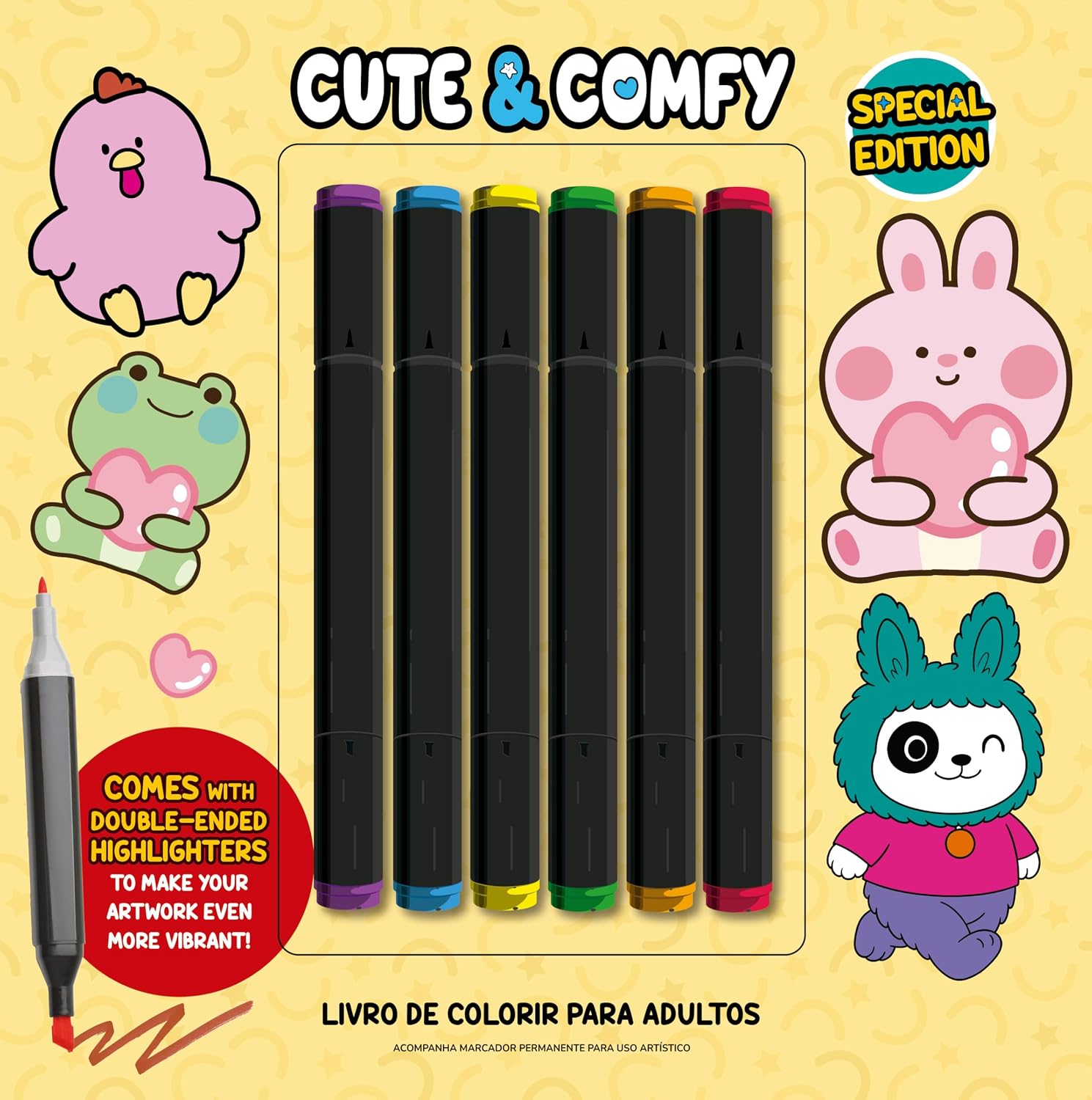 ler totalmente Cute & Comfy Coloring Book for Adults - Special Edition - Livro de Colorir Adulto