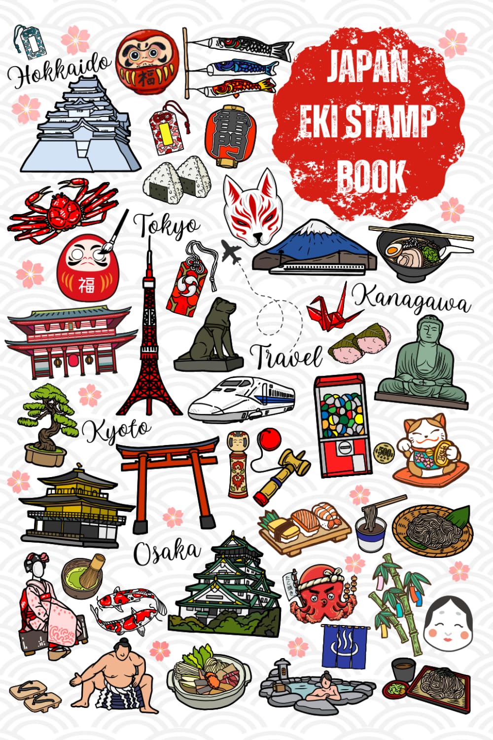 ler totalmente Japan Eki Stamp Book: Travel Journal Stamp Book, Collecting for Memories and Stamp at Train Station, Temple, Passport size 4" x 6", Great Gift Notebook