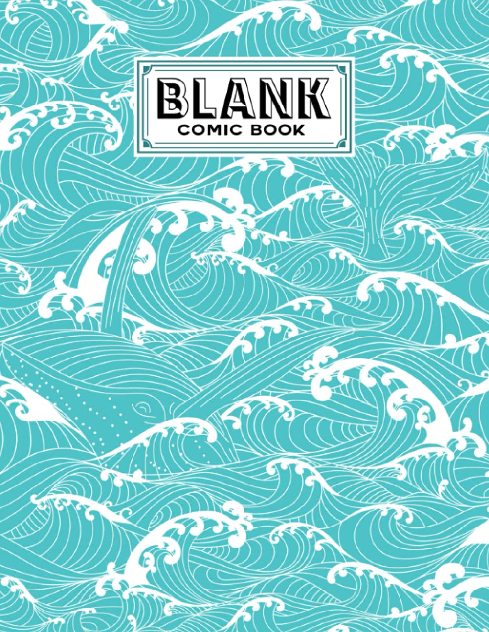 Blank Comic Book: Premium Sea Waves Cover Blank Comic Book, Create Your Own Story, Journal, Notebook, Sketchbook for Kids and Adults, 120 Pages - Size 8.5" x 11" Notebook by Hubert Freitag baixar livro de graça