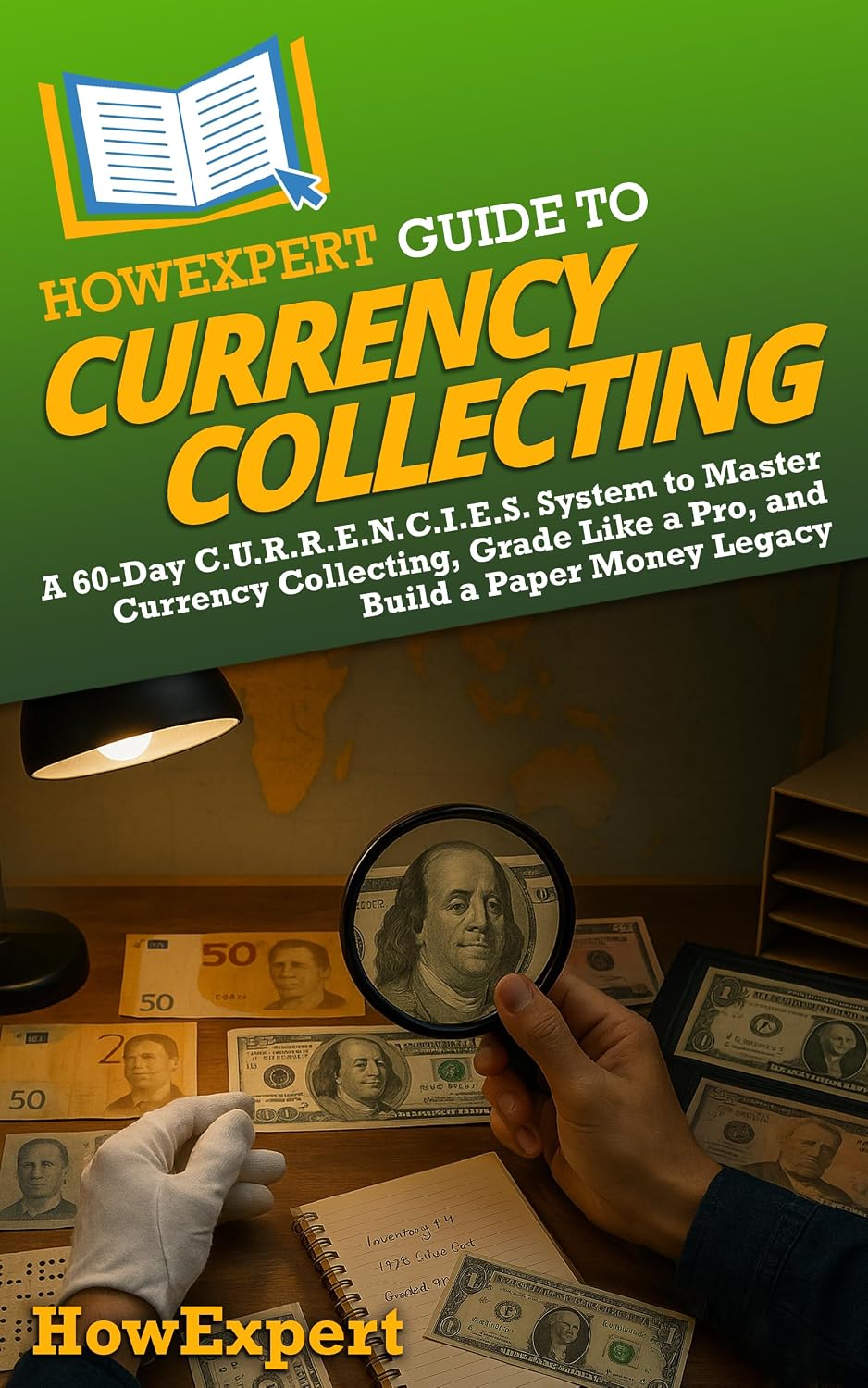 ler totalmente HowExpert Guide to Currency Collecting: A 60-Day C.U.R.R.E.N.C.I.E.S. System to Master Currency Collecting, Grade Like a Pro, and Build a Paper Money Legacy (English Edition)