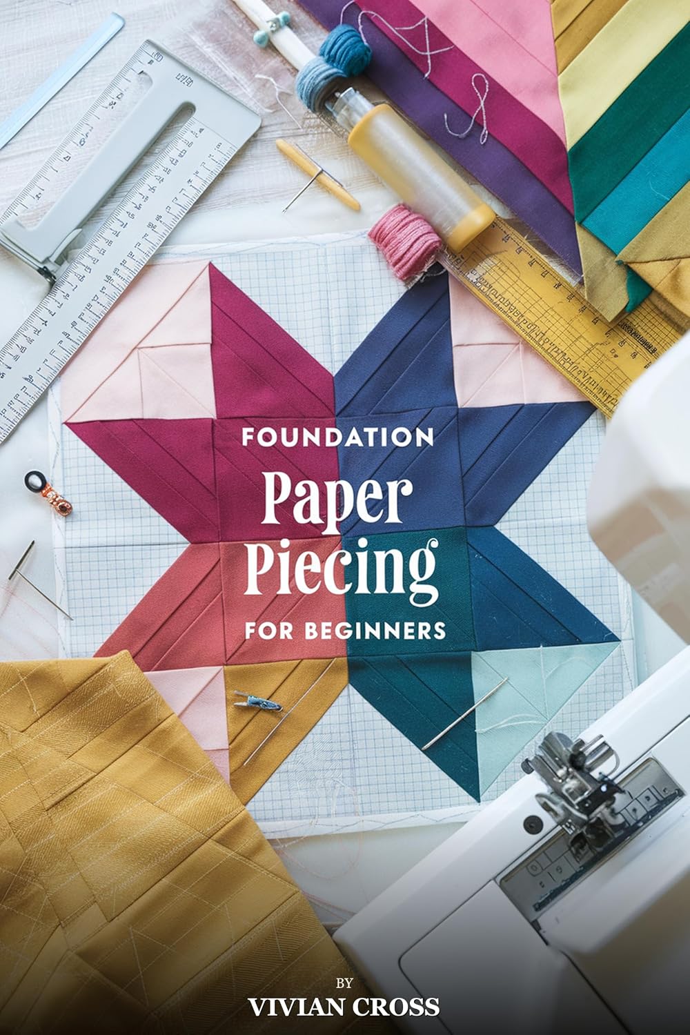 ler totalmente Foundation Paper Piecing for Beginners: The Complete Guide to Precision Patchwork — Master the Technique, Build 15 Blocks, and Sew Quilts That Look Impossible (English Edition)