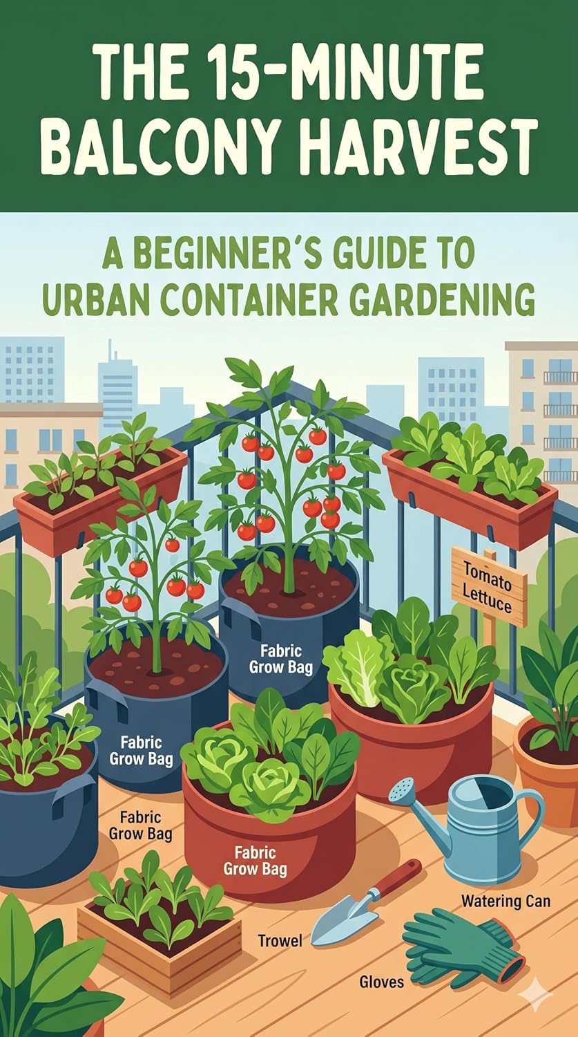 ler totalmente The 15-Minute Balcony Harvest: A Beginner's Guide to Urban Container Gardening (English Edition)