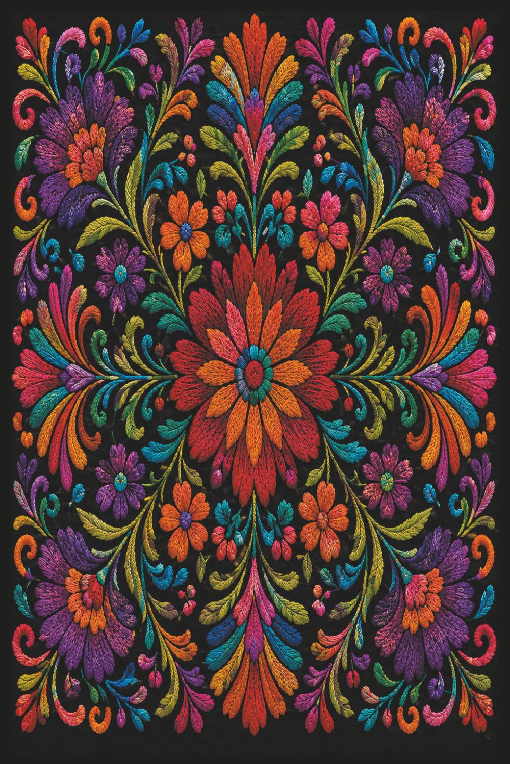 ler totalmente Mexican Floral Folk Art Notebook: Vibrant Flower Pattern Journal Celebrating Traditional Mexican Style and Culture